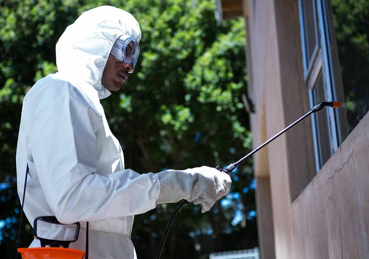 External CBD building, balconies and car park